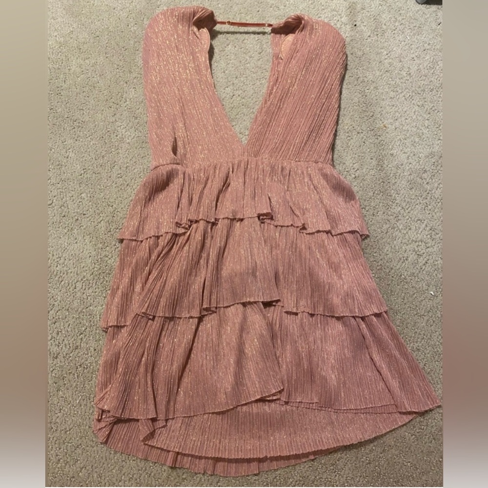Sabina Musayev Skylar Mini Dress Peach